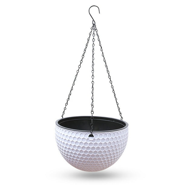 Hanging Planter Flower Plant Pots - 10 Inch Indoor Outdoor Balcony Patio Hanging Basket Set Of 3,
