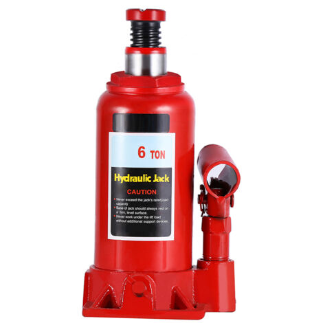Cric Hydraulique Bouteille 6 Tonnes Robuste Pour Levage Voiture, Fourgon, Camping-car