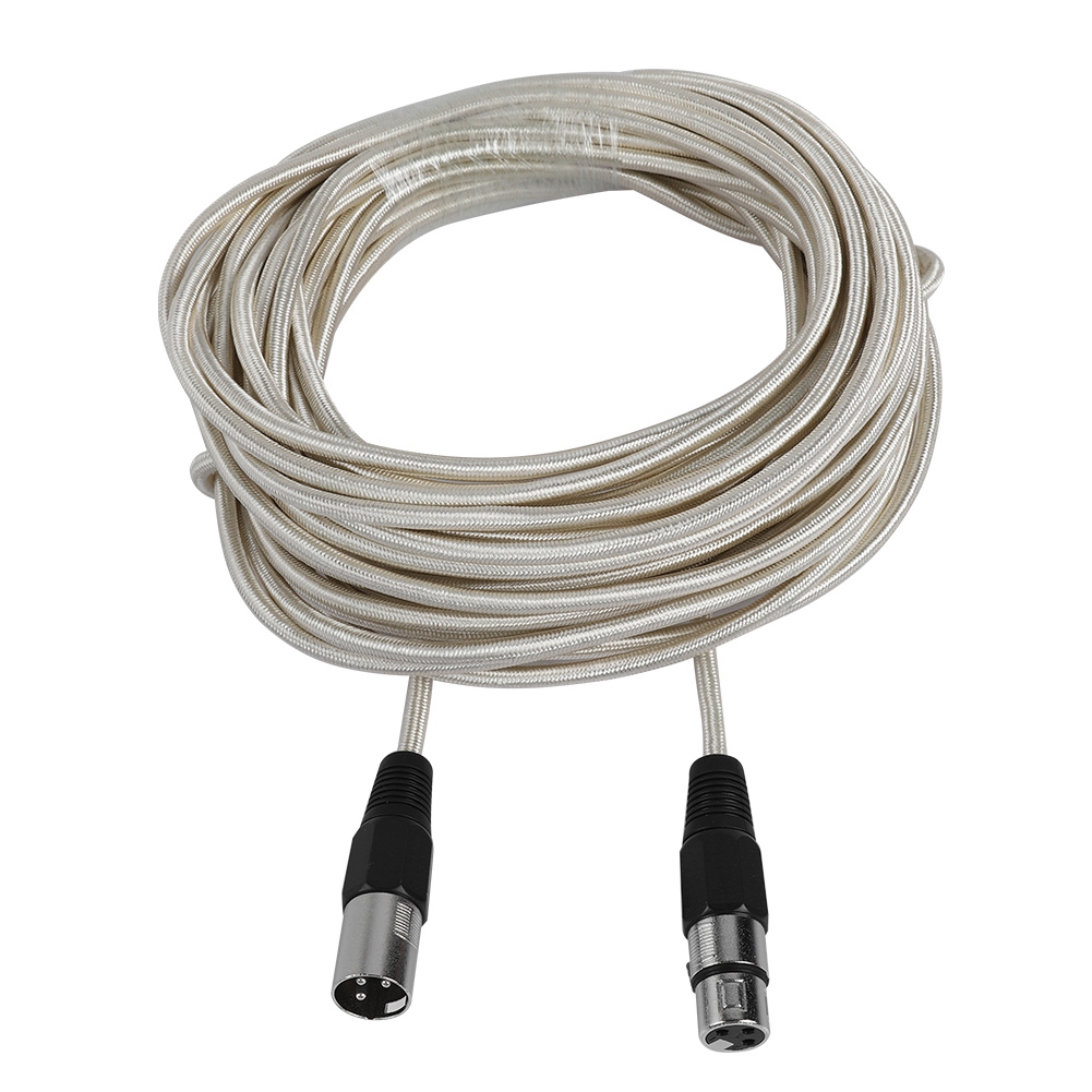 Câble Microphone Xlr Mâle Vers Femelle 15 Mètres - Câble Audio Haute Qualité Pour Micro