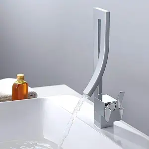 Robinet De Lavabo Entièrement En Cuivre, Robinet De Salle De Bain Rotatif À 360° Pour Eau Chaude Et Froide