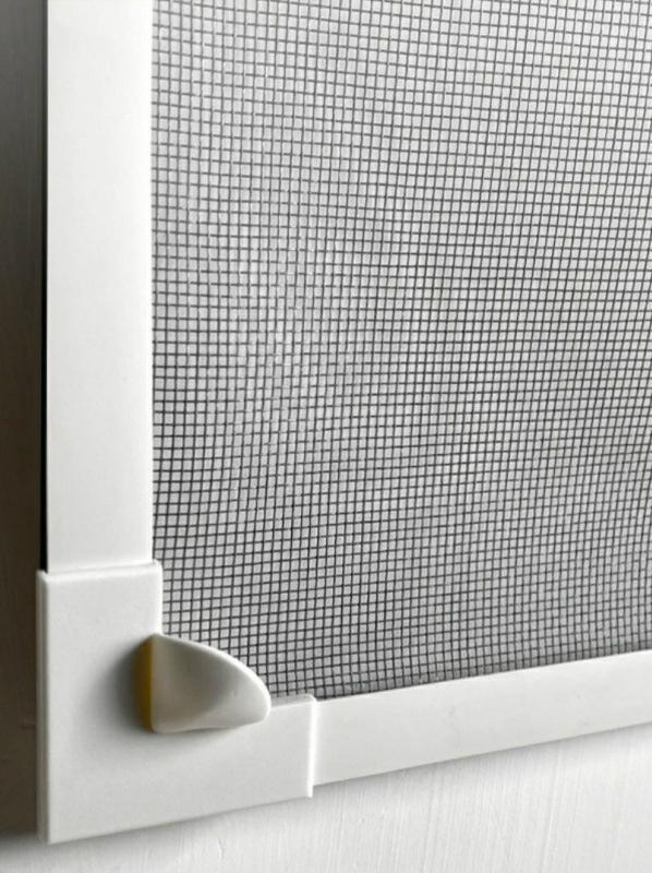 Cadre Blanc Avec Fil Gris Et Bande Magnétique, Moustiquaire De Fenêtre Avec Fixation Magnétique Innovante - Moustiquaire Jusqu'à 150 X 70 Cm, Découpable Sur Mesure, Sans Perçage Ni Vissage
