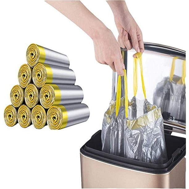 Trash Bag Is Easy To Use, Clean, Can Be Used In Kitchen Garbage Bags And Indoor Garbage Bags, 12-15 Liters, Silver, 150 Bags