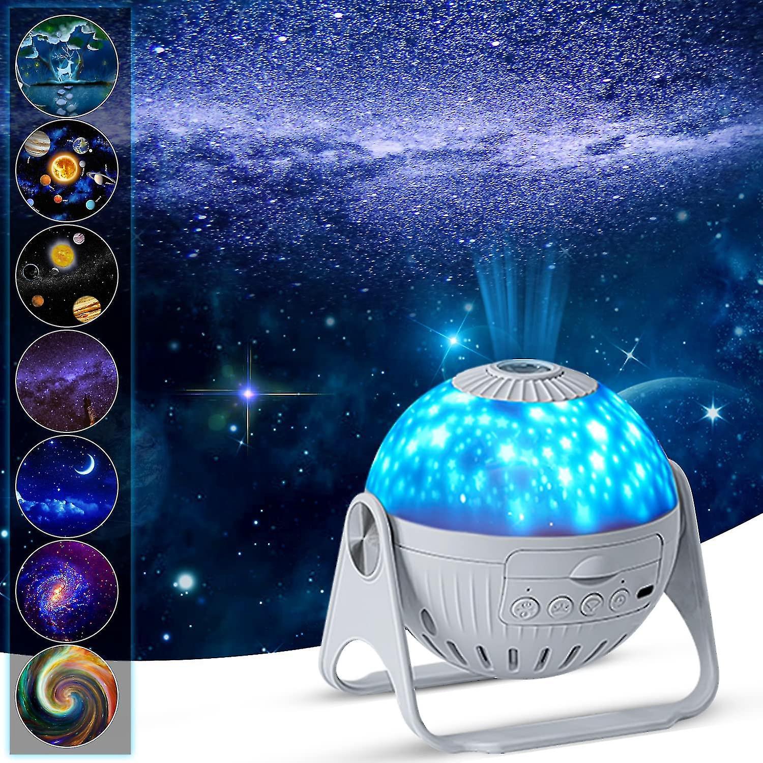 Projecteur Planétarium Étoilé - Veilleuse Galaxie Led Rotative À 360° Pour La Décoration De Plafond De La Chambre - Cadeau Idéal Pour Les Enfants