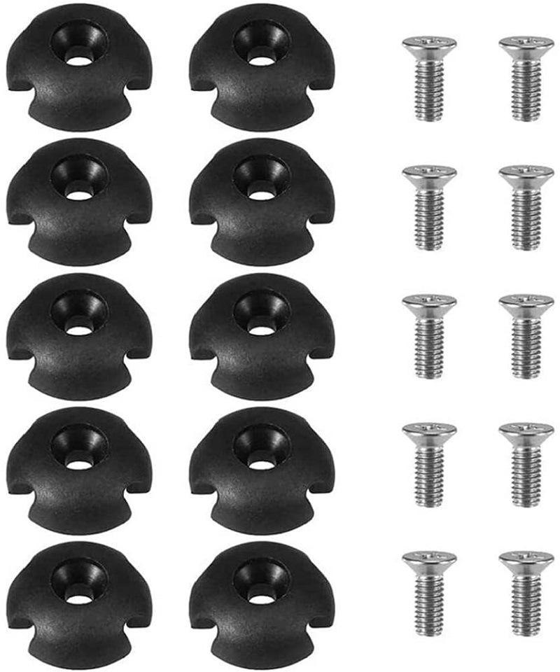 Lot De 10 Boucles De Fixation Pour Kayak : Boucle Ronde Pour Corde, Boucle Extensible Pour Corde, Boucle À Quatre Branches Avec Vis.