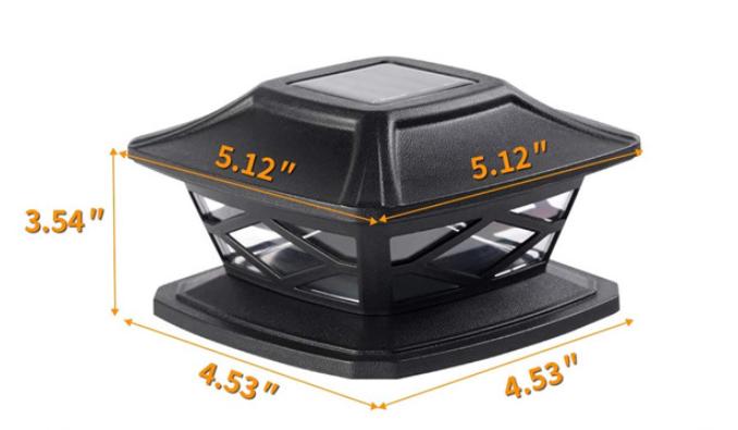 [2 Pièces] Lampe Solaire Led Blanche Pour Poteau, Éclairage De Clôture De Jardin, Poteau En Bois À Piles, Lampe Décorative Blanche