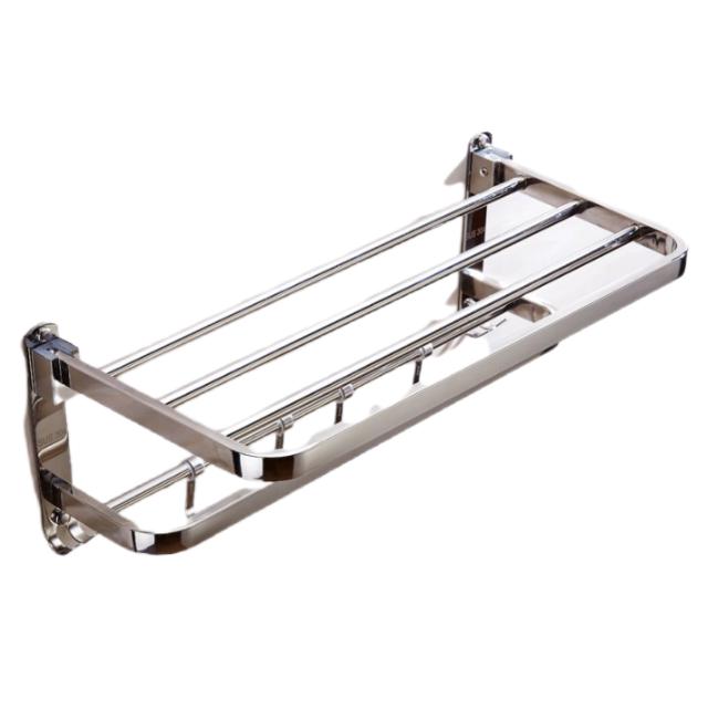 Porte-serviettes Pliable - 40 Cm, Porte-serviettes En Acier Inoxydable, Porte-serviettes De Salle De Bain, Accessoire De Salle De Bain D'Hôtel À Suspendre