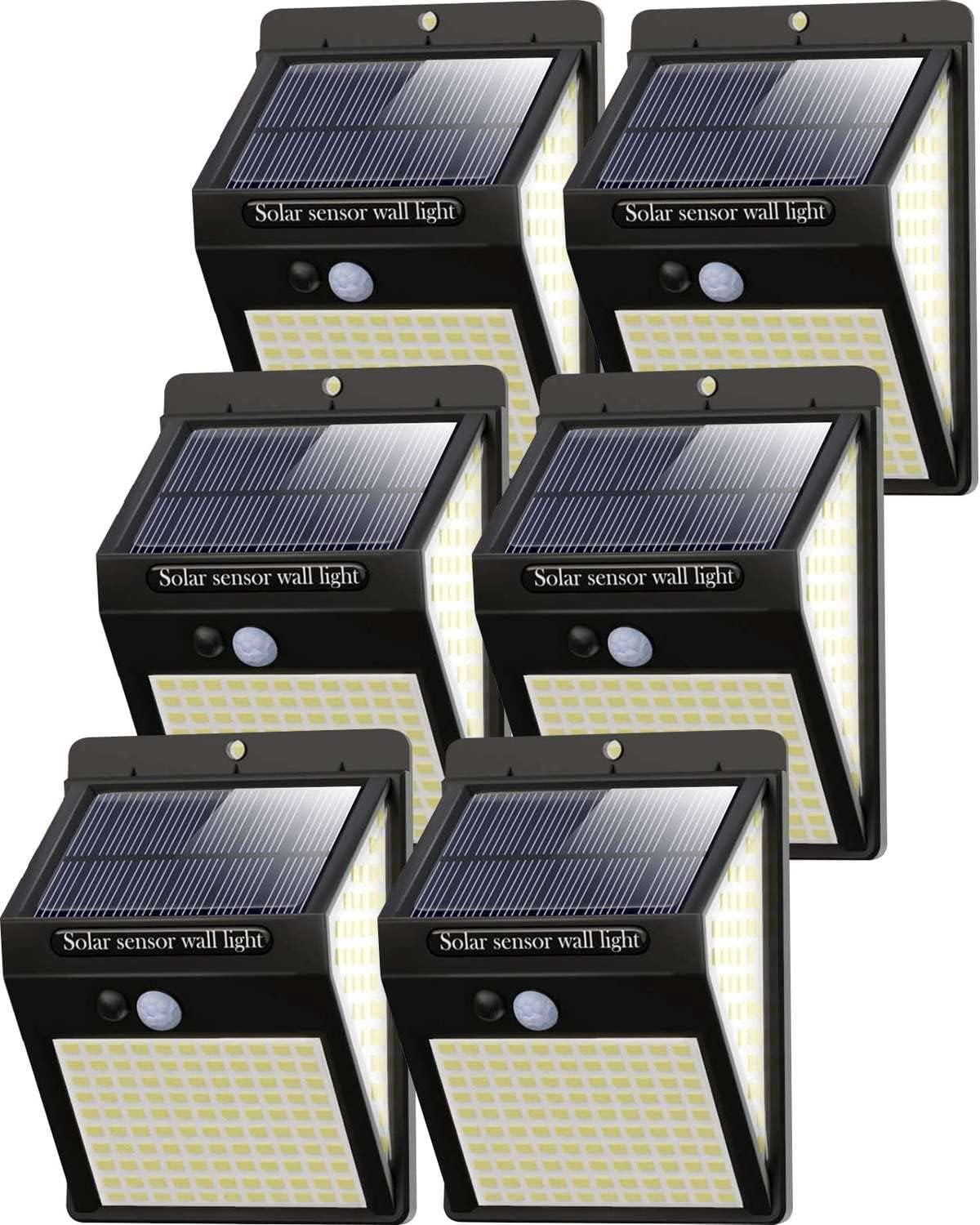 Outdoor Solar Light Motion Sensor, Wireless Waterproof Outdoor Solar Light 3 Modes Led Solar Floodlight Solar Outdoor Lighting For Garden Decoration【6 Pack Of 230 Led Lights】