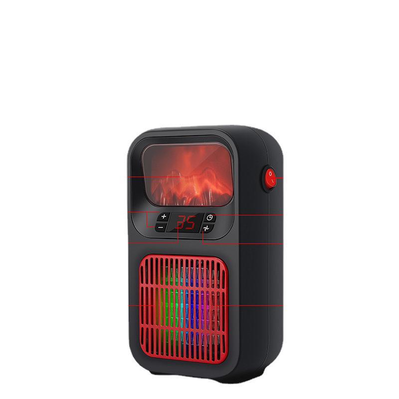 Mini Radiateur Électrique Portable De Bureau Wofdaly Avec Thermostat, Pour Bureau Ou Petite Chambre. Chauffage Électrique En Céramique, Minuterie 12 Heures.