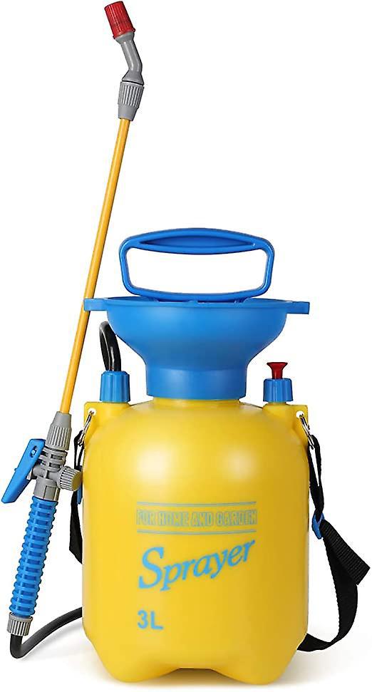 Pulvérisateur À Pression, Pulvérisateur De Jardin De 3 L Avec Soupape De Sécurité, Confortable À Enfiler, Sangle Réglable, Pour Le Jardinage, La Fertilisation Et Le Nettoyage