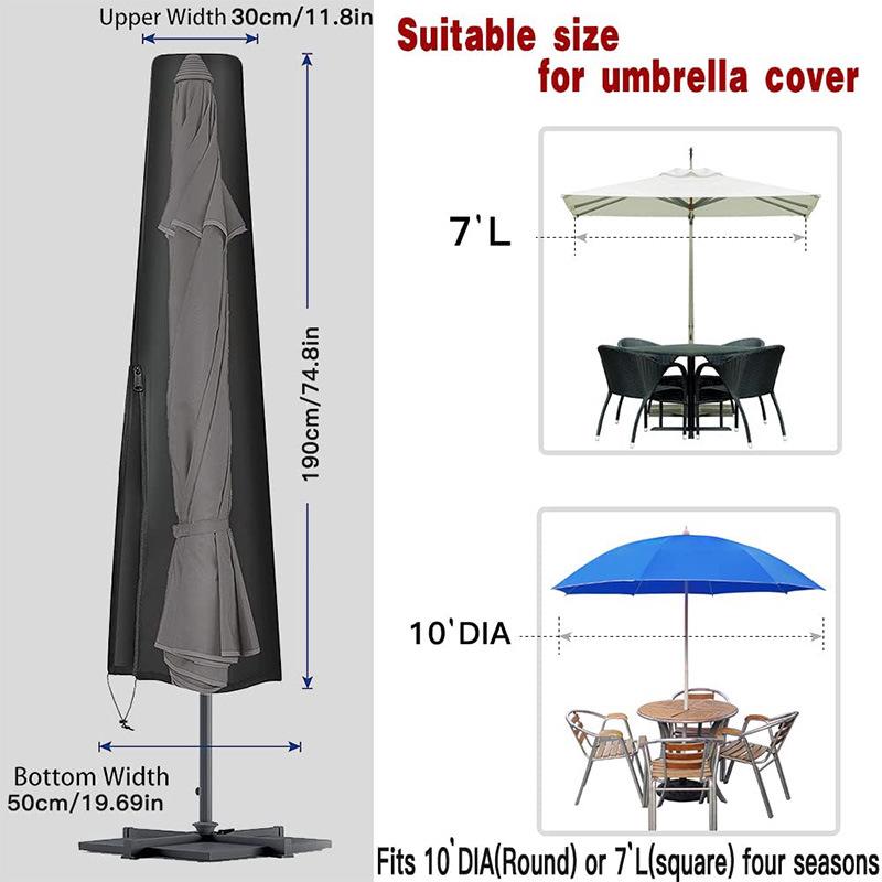 Parapluie D'Extérieur Imperméable, Parapluie Banane Droit En Oxford 210d, Dimensions 265 X 45 X 70 X 50 Cm (une Seule Toile)