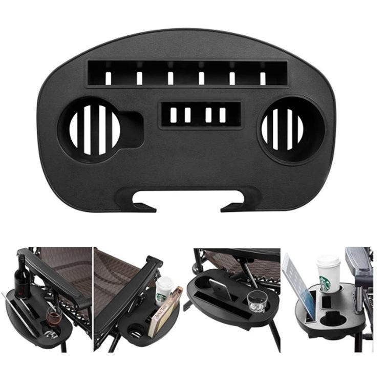 Plateau Latéral À Clipser Pour Chaises Longues Zéro Gravité / Chaises De Camping, Rangement Extérieur Pour Le Jardin, La Pêche Et La Plage - Idéal Pour Les Boissons, Les Téléphones Portables, Les Livr