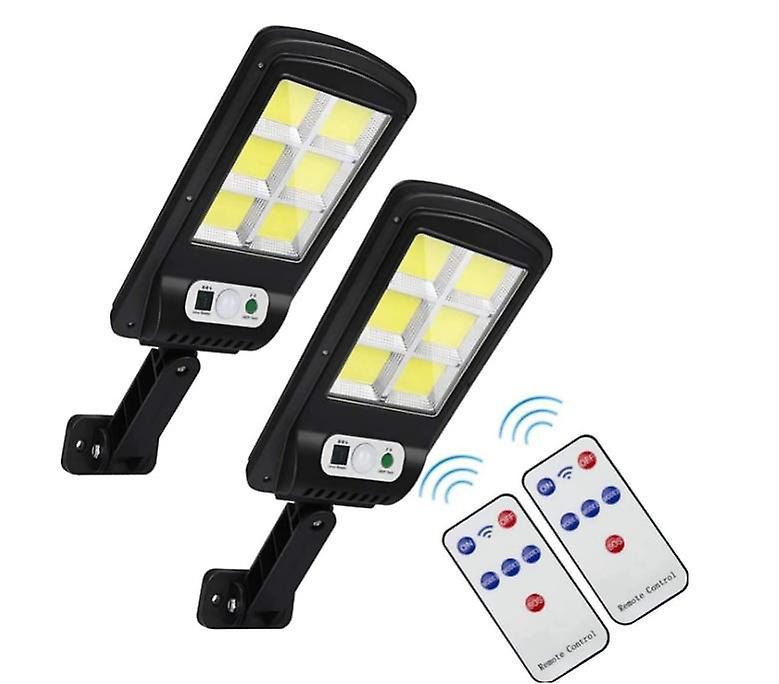 Lampe Solaire Led Extérieure De Jardin (lot De 2) - Projecteur Solaire Puissant À Détecteur De Mouvement Avec 3 Modes D'Éclairage, Étanche.