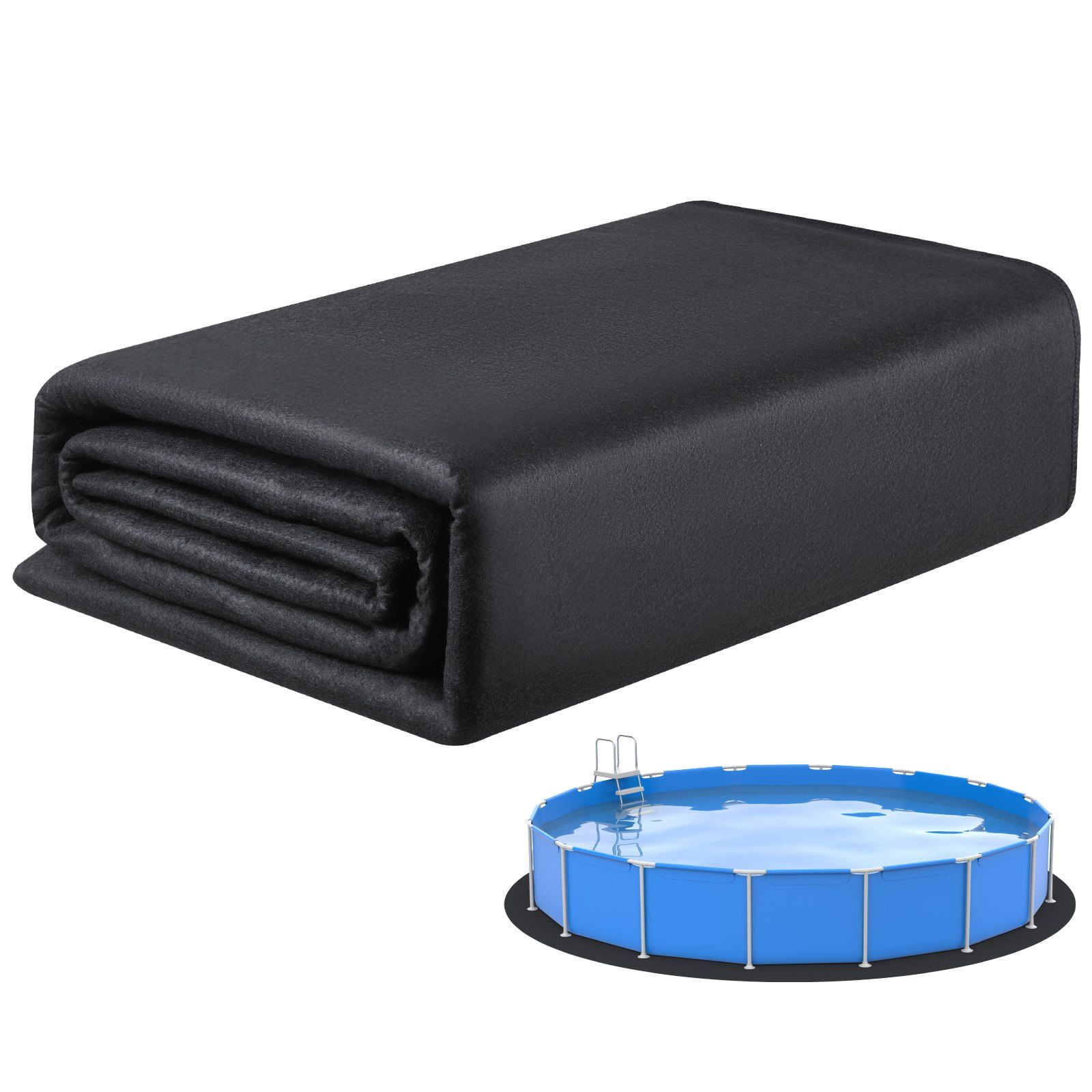 Heavy-duty Pool Liner Pad For Above Ground Pools,12ft Round Geotextile Underlayment Mat,puncture Resistant Base To Protect And Extend Pool Liner Life
