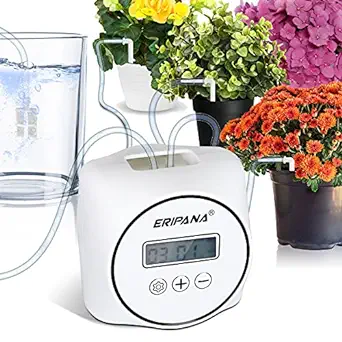 Système D'Arrosage Automatique Pour Plantes En Pot, Arroseur Automatique Programmable D'Intérieur Avec Écran Lcd, Unité D'Arrosage Pour Plantes D'Intérieur, Kit D'Irrigation Goutte À Goutte (tuyau Neu