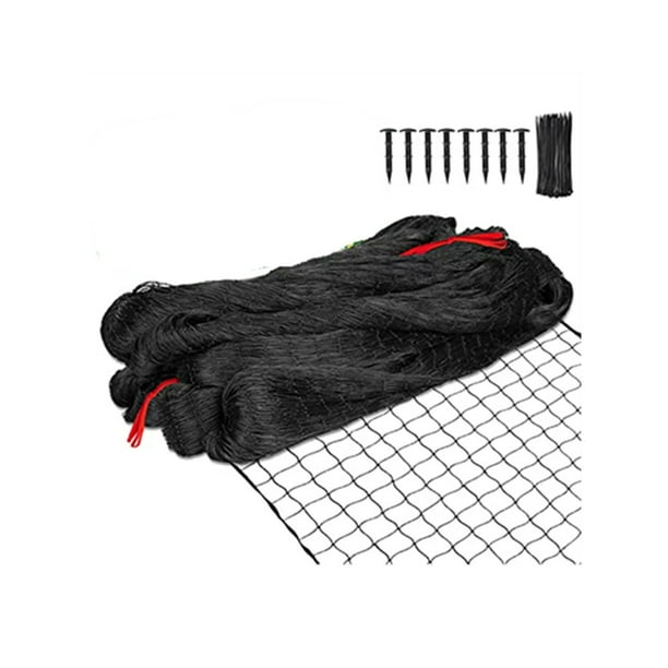 25'x50' Bird Netting For Chicken Coop Roof, 1.91cm Nylon Mesh Poultry Netting Garden Netting For Fruit Tree Plants