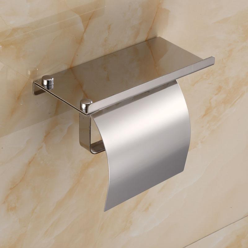 Porte-papier Toilette Mural - Porte-papier Toilette En Acier Inoxydable Avec Support Pour Téléphone Pour Salles De Bains Et Cuisines
