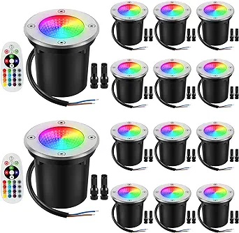 [6 Pièces] Projecteur Encastré 6 W/90-265 V Rgb Pour Jardin