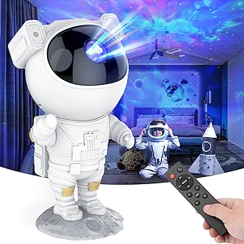 Veilleuse - Projecteur D'Étoiles Astronaute, Plafonnier Led Nébuleuse Avec Minuterie Et Télécommande, Cadeau De Décoration Pour Chambre D'Adulte