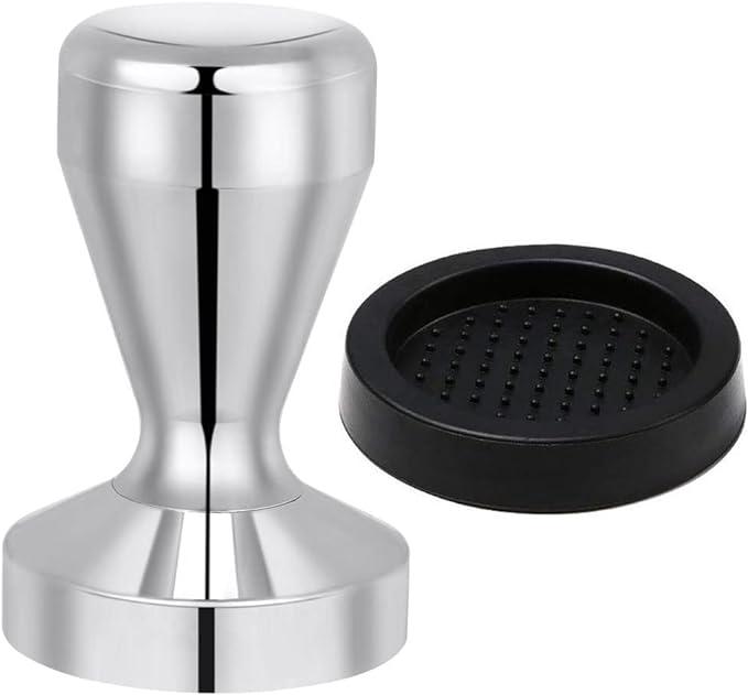 Coffee Press 51 Mm In 430 Stainless Steel, Coffee Press, Espresso Coffee Tamper Kitchen Accessories With Silicone Cushion