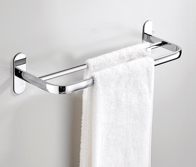 Porte-serviettes Double, 40 Cm, En Acier Inoxydable Poli Sus304, Fixation Murale Pour Salle De Bain.