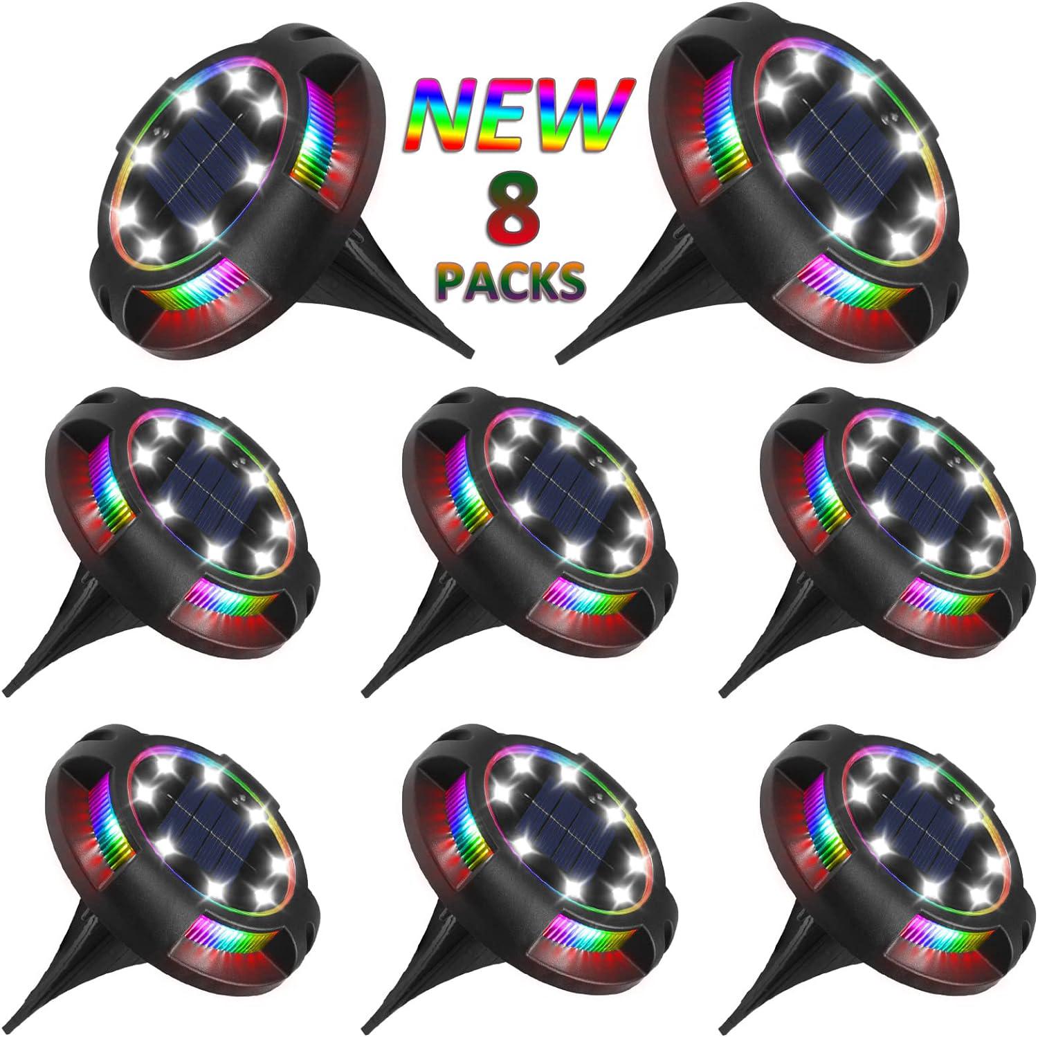 Lot De 8 Lampes Solaires D'Extérieur À 12 Led Pour Jardin