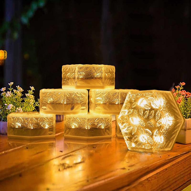 Lot De 6 Lampes Solaires Décoratives Pour Jardin, Éclairage Extérieur, Éclairage De Porche Et D'Allée, 6 Led Blanc Chaud Étanches Pour Jardin Et Pelouse