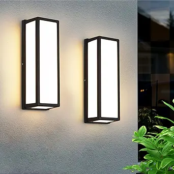 Applique Murale Led Rétro Étanche D'Extérieur, Lampe De Porte À Induction, Applique Murale Extérieure Pour Balcon, Patio, Terrasse, Applique Murale Extérieure