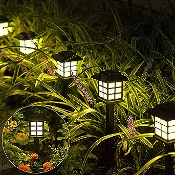 【12pcs】solar Outdoor Led Lawn Light Warm White Light