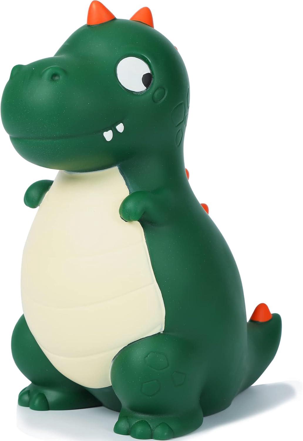 Cute Dinosaur Piggy Bank (dark Green), Unbreakable Cute T-rex Piggy Bank, First Money Box, Best Christmas Birthday For Kids Boys Girls Home Decoration