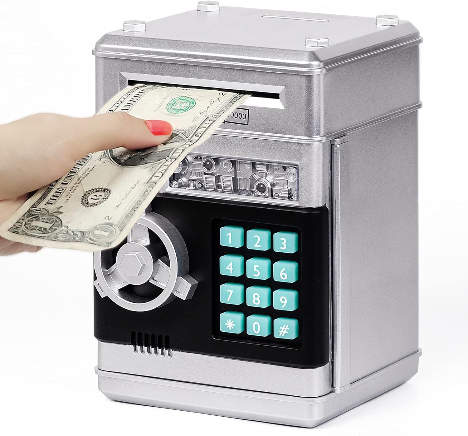 Children's Electronic Piggy Bank, Safe Piggy Bank With Code Children's Money Box Atm Children's Toy 3-12 Years Boy Girl Children's Gift Piggy Bank Children's Safe Money Box