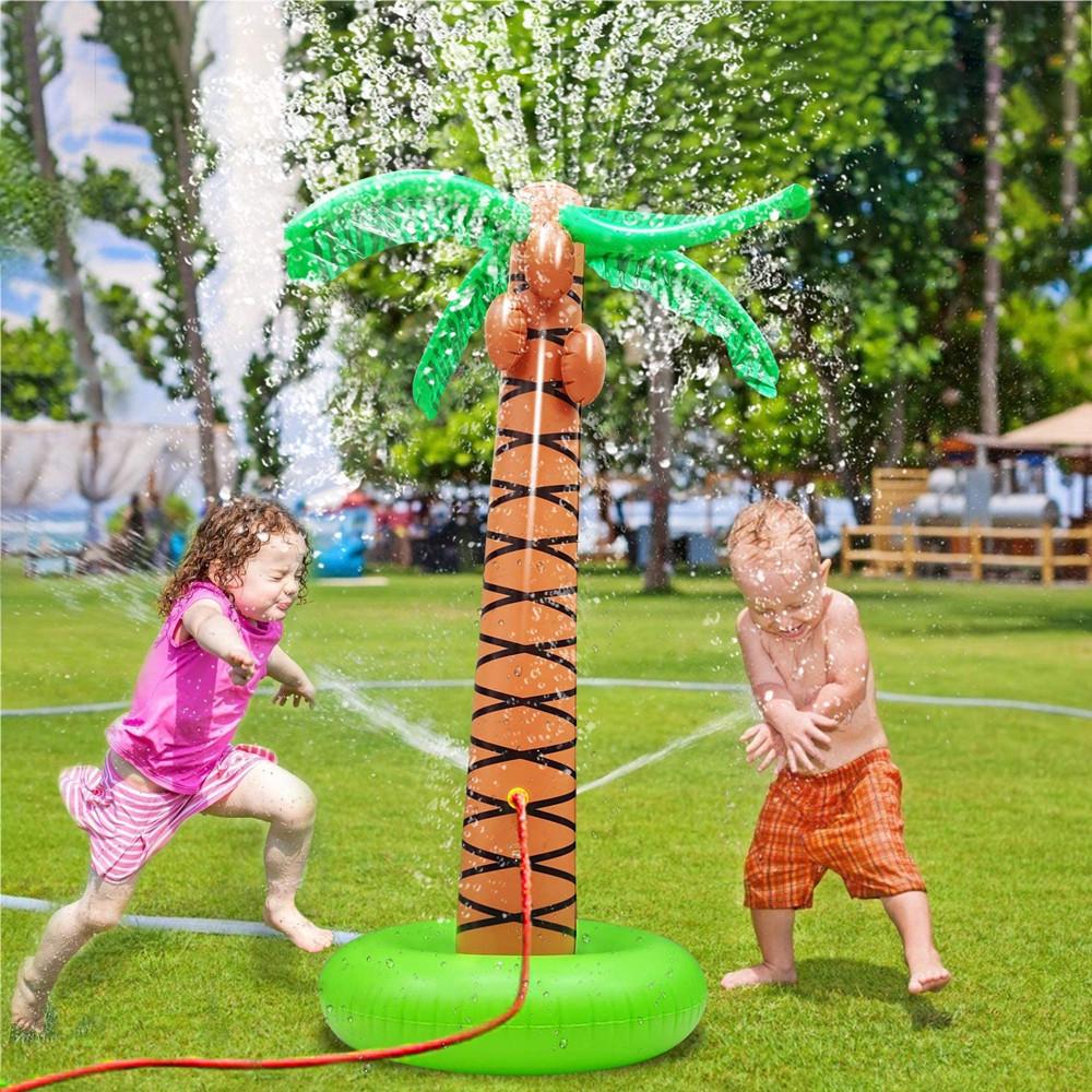 Arroseur Gonflable En Forme De Palmier Pour Jardin, Jouet À Eau Pour Enfants, Idéal Pour Les Fêtes D'Été En Plein Air À La Plage.