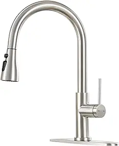 Multifunctional Kitchen Hot And Cold Water Sink Faucet Pull-out Sink Universal Telescopic Brushed Stainless Steel Faucet
