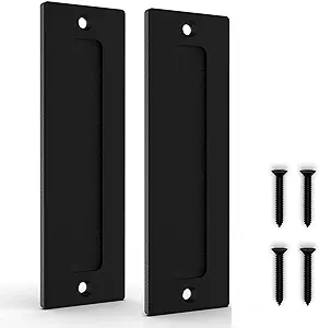 Poignées De Porte (lot De 2) - Poignées Invisibles, Simples, Modernes Et Robustes Pour Portes De Garage, De Grange Et Coulissantes