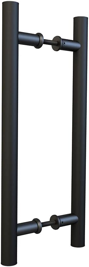 Sliding Door Handle, Double-sided H-shaped, Heavy-duty Swing Door Handle, Black Length 500 Mm Hole Spacing 300 Mm