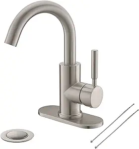 87mm Stainless Steel Basin Faucet, Small Hot And Cold Curved Bathroom Faucet, Brushed