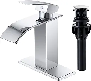Mitigeur De Lavabo, Robinet Cascade, Robinet D'Eau Chaude Et Froide Pour Lavabo