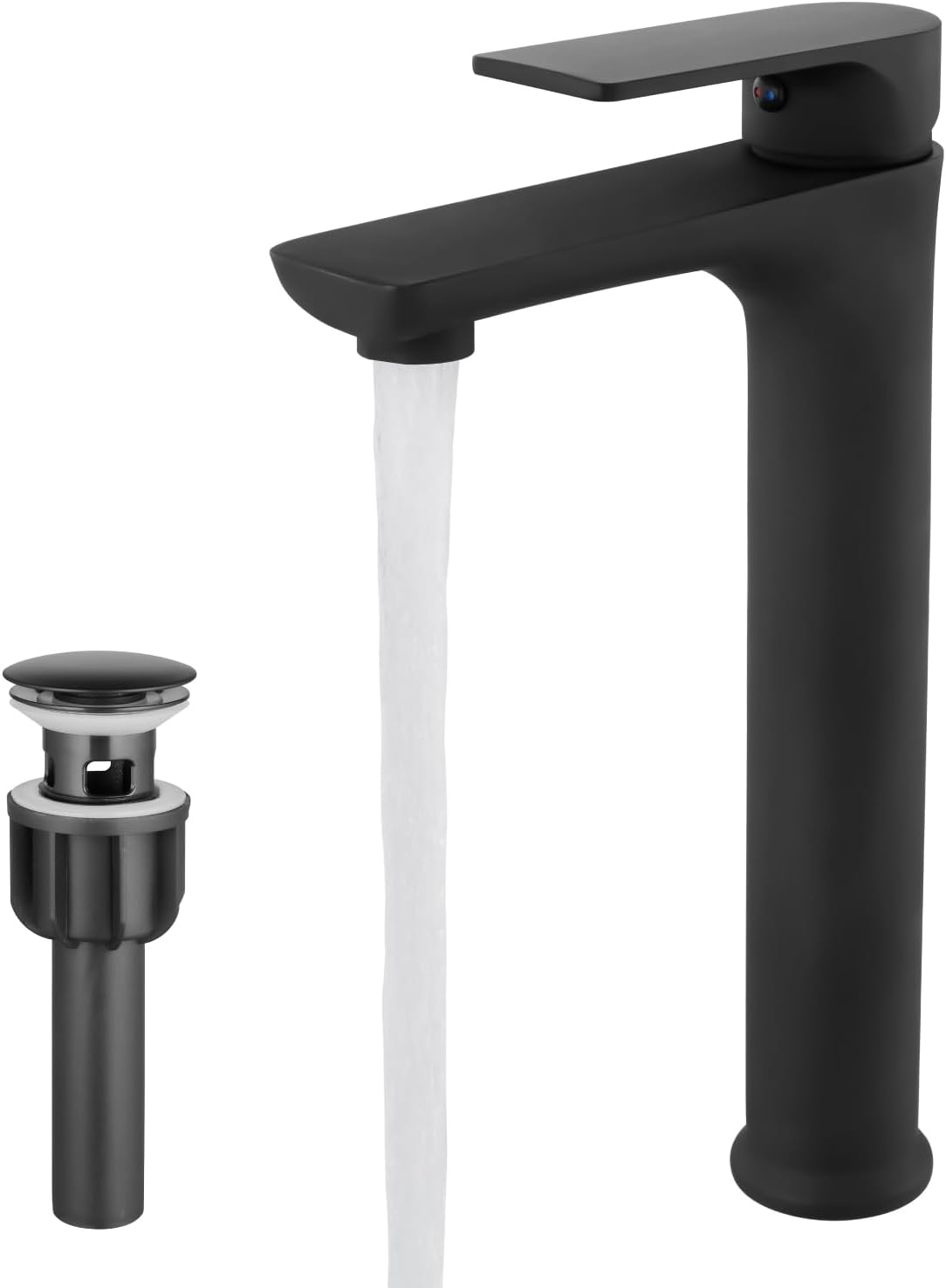Robinet De Lavabo Simple, Robinet De Lavabo Monotrou En Acier Inoxydable, Nickel Brossé