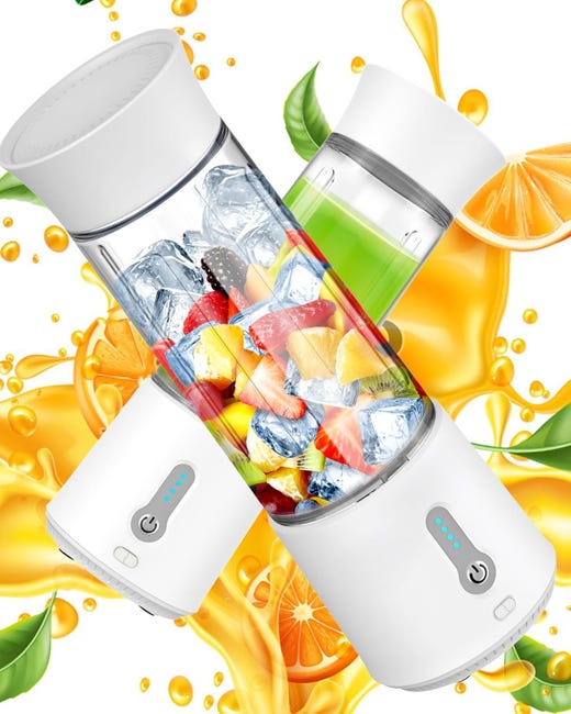 Mixeur À Smoothie Portable, Rechargeable Par Usb, 4 000 Mah, 500 Ml, Sans Bpa, 6 Lames. (sku Produit : 95995178 Sku Offre : Lehua25.4.24-1.17)