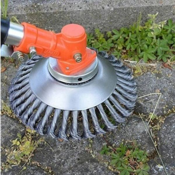 Borsttrimmerborsthuvud, Runt Borsttrimmerborste, 15 Cm Trådhuvud Ogräsrensning, Gräsklippare, Borsttrimmertillbehör