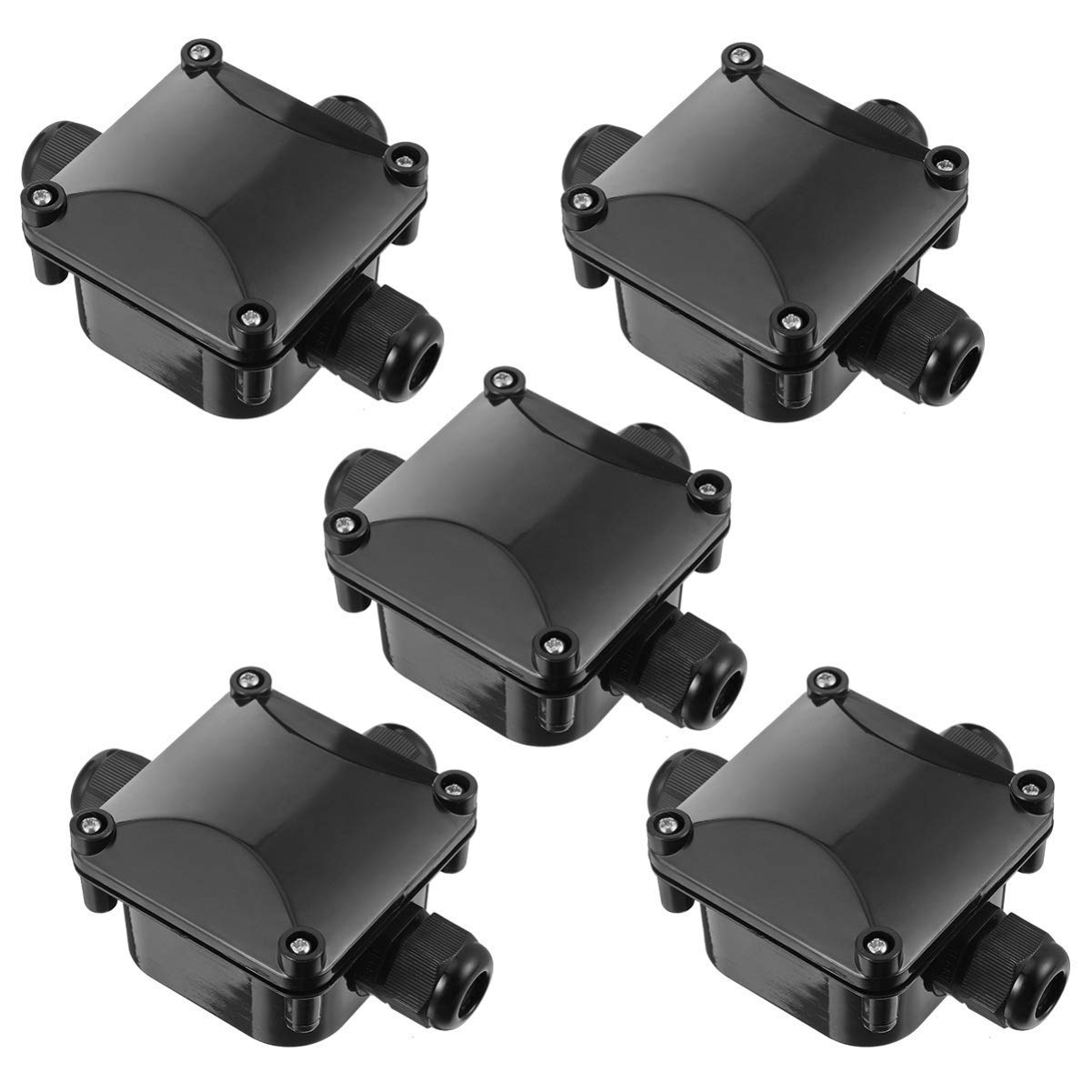 Boîte De Jonction Électrique Étanche Connecteur De Câble Extérieur À 3 Voies Avec Manchon Externe De Terminal Coupleur Pour Gamme De Fils D'Éclairage Électrique Externe Pour 5,5-10 Mm