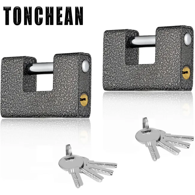 80mm Cadenas À Clé,cadenas Extérieur Ultra Robuste Avec 6clés(lot De 2)gros Cadenas Monobloc En Acier Solide Trempé Manille De 12mm D'Épaisseur