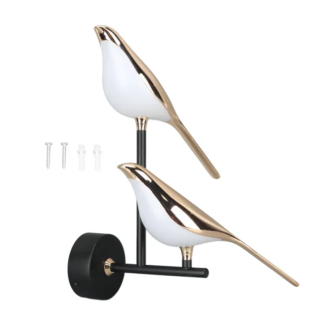 Applique Murale Oiseau Nordique 4500k Lumière Naturelle Moderne Led Décorative Pour Salon 85-265v (référence Produit : 90317681 Référence Offre : S102066)