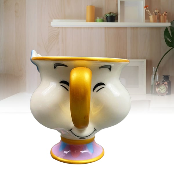 Skönheten Och Odjuret Tekannor 3d Sculpté En Céramique Tasse Tekannor Set Jusqu'au Jour Julklapp