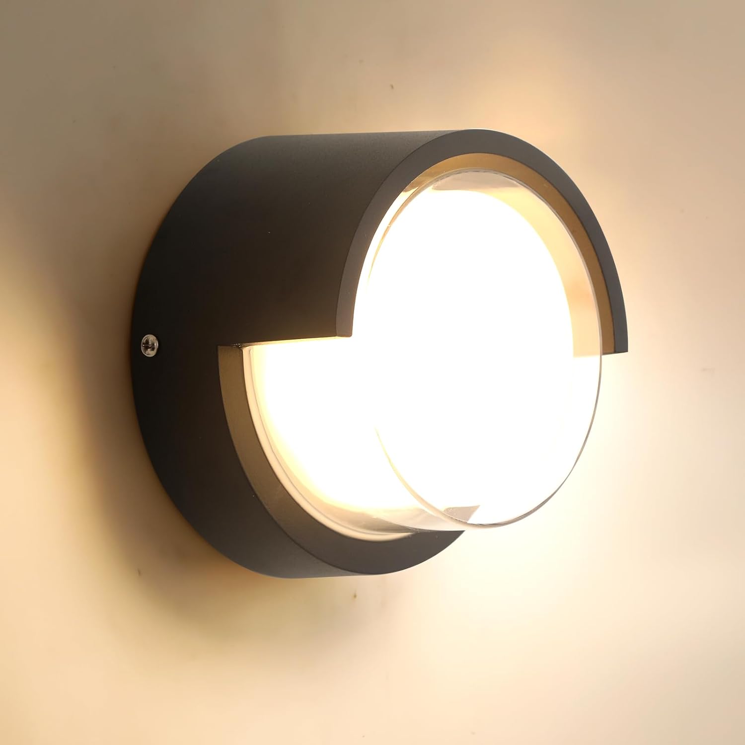 R-yy-bd-012-3k Wall Lamp Outdoor Modern Wall Lamp Minimalist Style Wall Mounted Lamp Round Outdoor Aluminum Wall Lamp No Glare High Brightness 3000k Warm Light Round Aluminum Wall Lamp