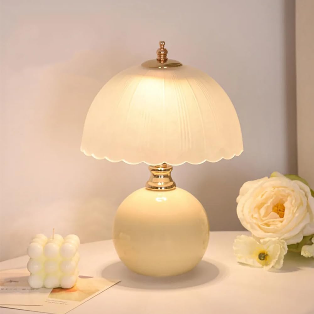 Lampe De Chevet En Forme De Champignon, Offrant Un Éclairage D'Ambiance Doux, Alimentée Par Usb Et À Luminosité Réglable (jaune Laiteux).