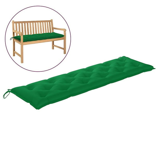 Garden Bench Cushion Green 180x50x7 Cm Fabric