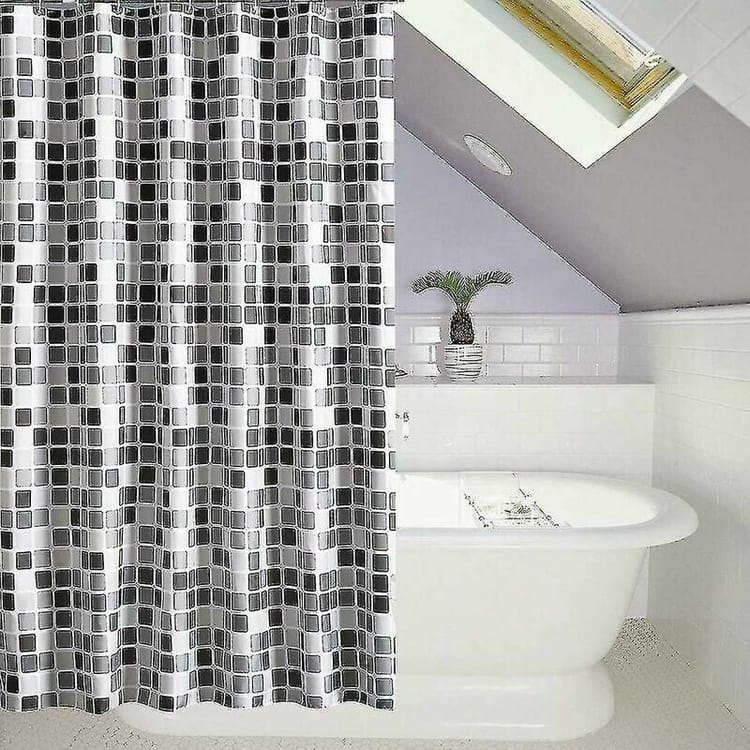Rideau De Douche 200 X 200 Cm (l Xh), Anti-moisissure, Antibactérien, Hydrofuge, Tissu Polyester Doux
