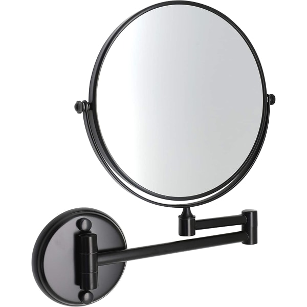 Miroir De Maquillage Väggmonterad, Väggmonterad Belyst Förstoringspegel, Miroir Double Face 1x/10x, Angle Réglable À 360°