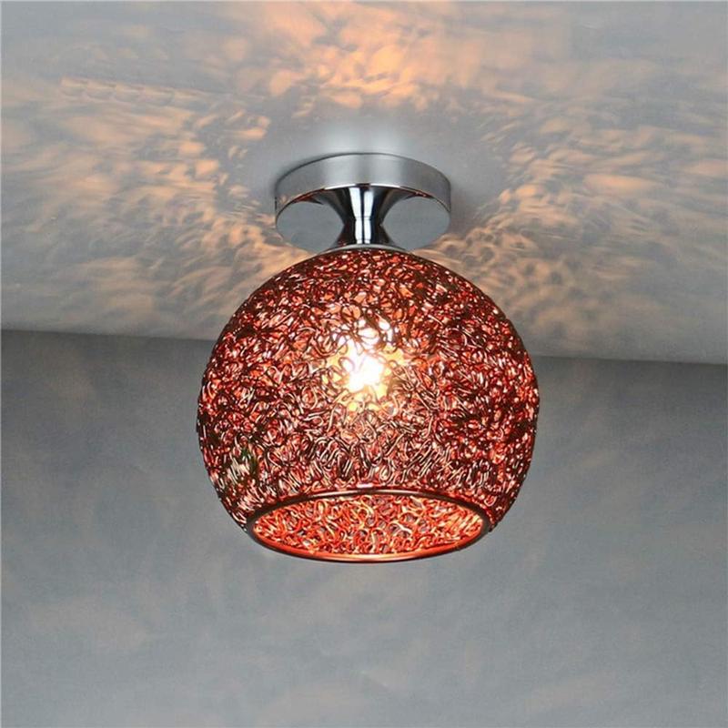 Luminária Pendente De Teto Moderna Em Alumínio Marrom, Ideal Para Quarto, Sala De Estar E Corredor (lâmpada Não Inclusa).