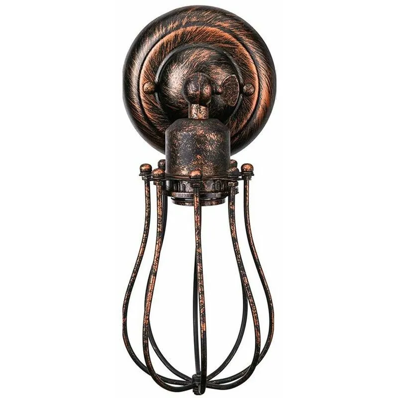 Applique Murale Salon Et Entrée Applique Murale Industrielle Métal Fer E27 Luminaire Vintage Retro Pour Maison De Champagne Café Loft,rouille Retro